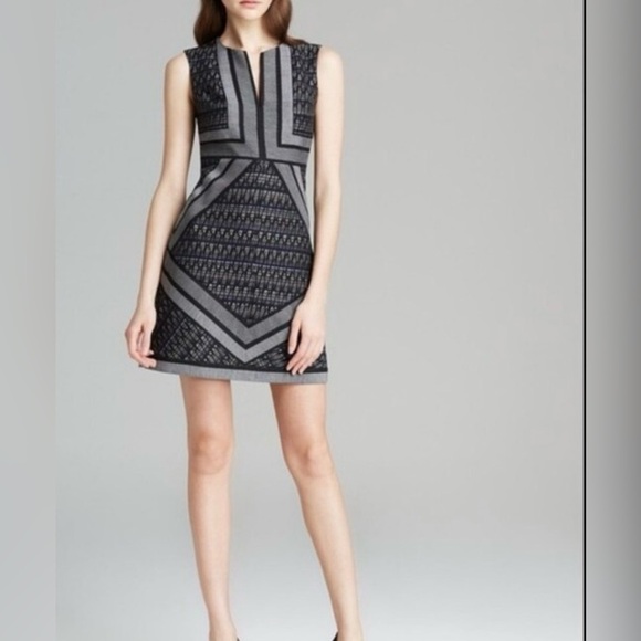 Diane Von Furstenberg Amanda Dress Jacquard Printed Size 4 d827401l14x - Picture 1 of 9